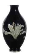 A Japanese Cloisonné Enamel Vase, of bulbous   A Japanese Cloisonné Enamel Vase,   of bulbous,