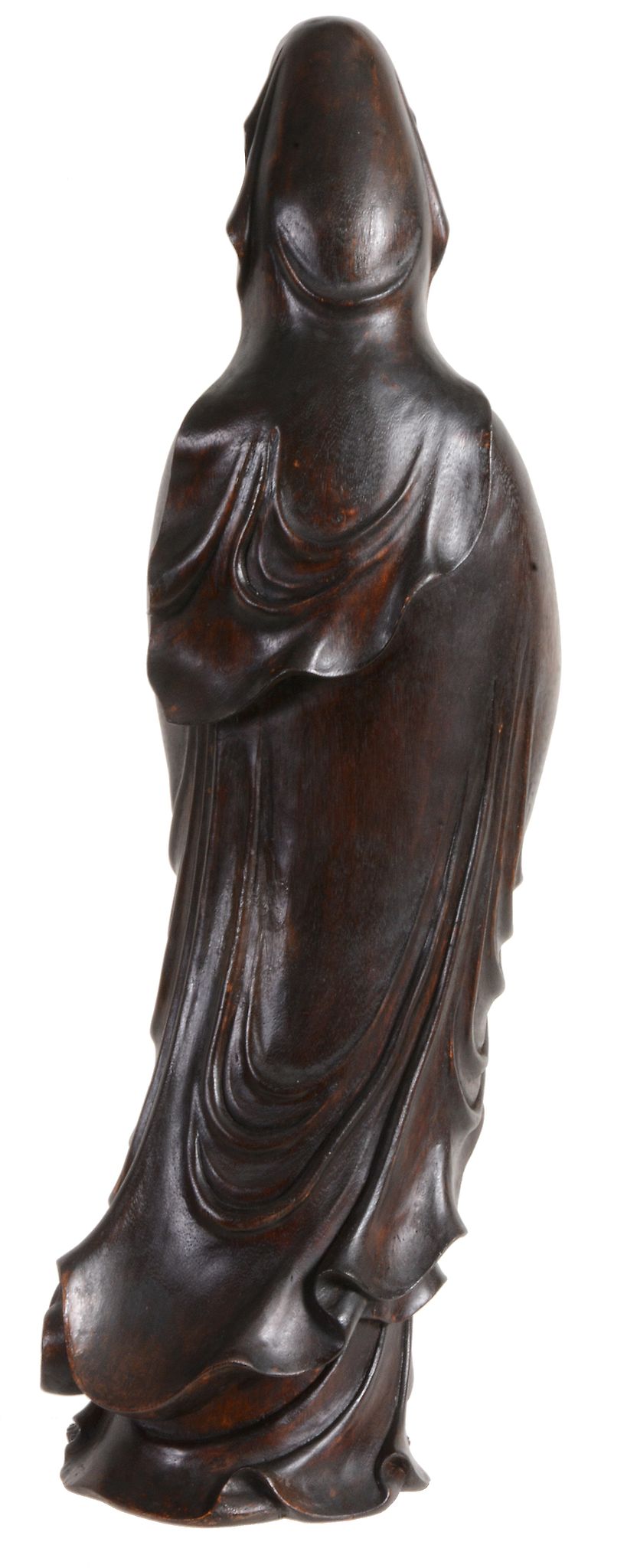 A large Chinese hardwood figure of Guanyin, probably Chenxiang wood   A large Chinese hardwood - Image 2 of 3