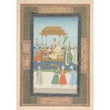 An Indian painting , painted on both sides   An Indian painting  , painted on both sides, one with