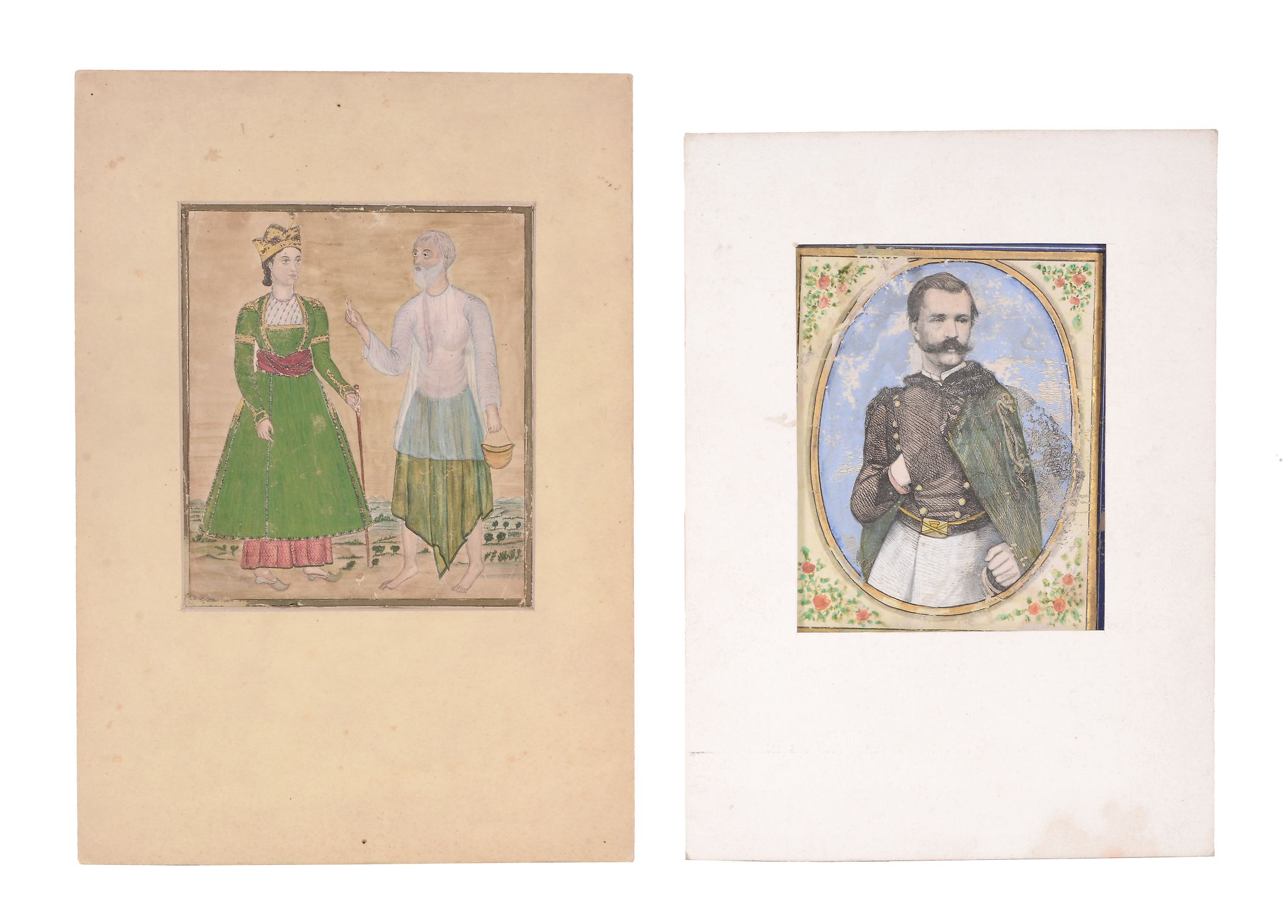 A Princess Meeting a Holy Man, Northern India, late 19th century   A Princess Meeting a Holy Man,