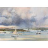 Trevor Chamberlain (b.1933) - Impending Rain, Aldebugh  Watercolour  Signed lower right 49 x 71.5
