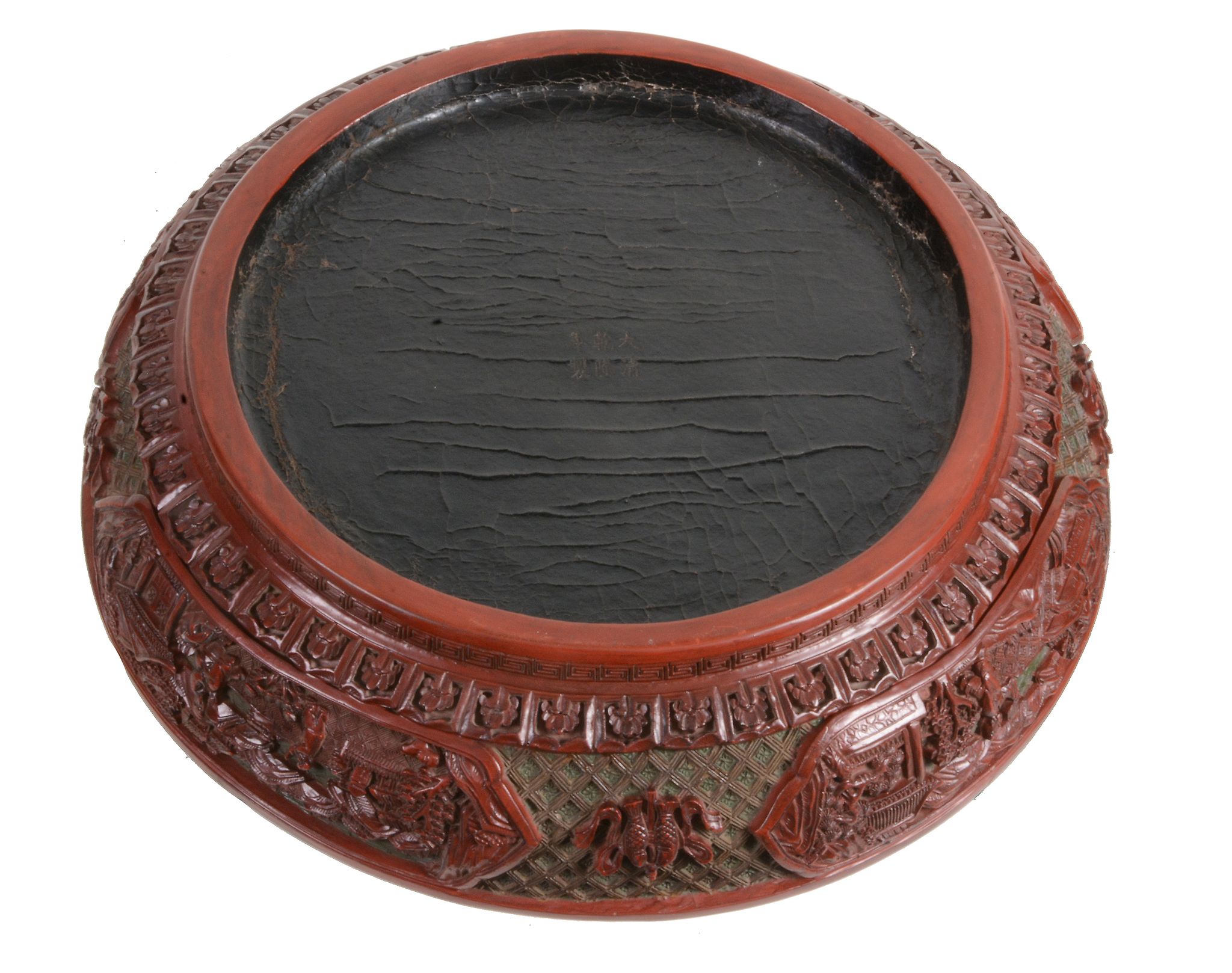 An impressive large Chinese circular 'Spring' lacquer box and cover   An impressive large Chinese - Image 4 of 4