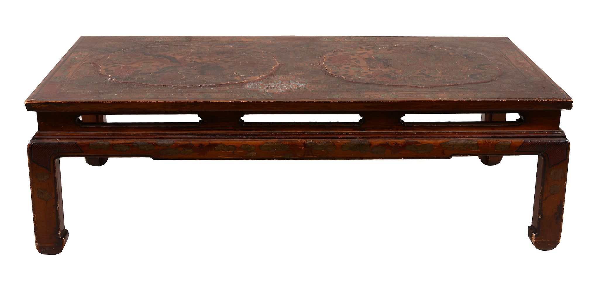 An Chinese incised red lacquer rectangular table, 19th or 20th century   An Chinese incised red - Image 2 of 5