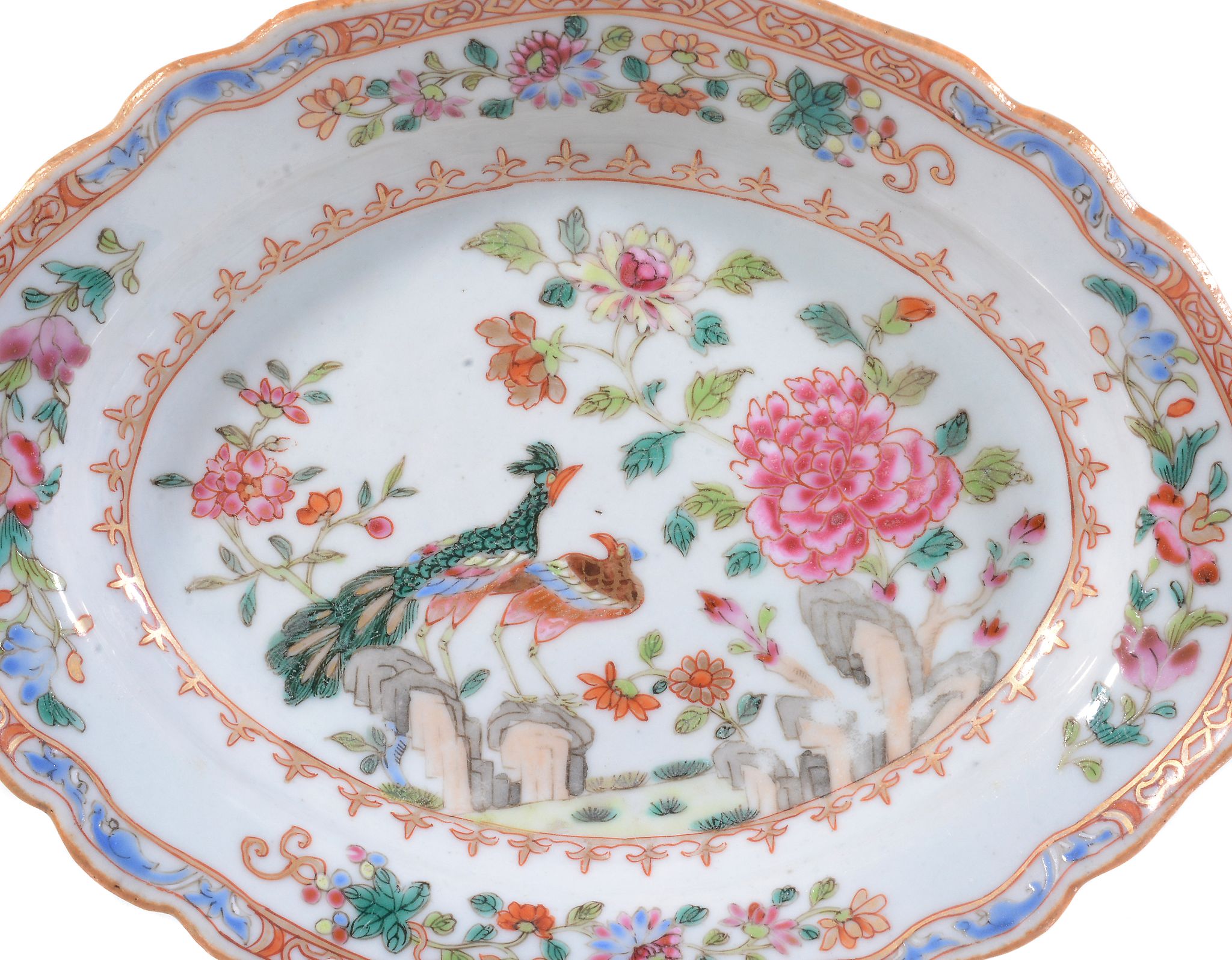 A pair of Chinese Famille Rose small dishes, Qianlong Period   A pair of Chinese Famille Rose - Image 3 of 3