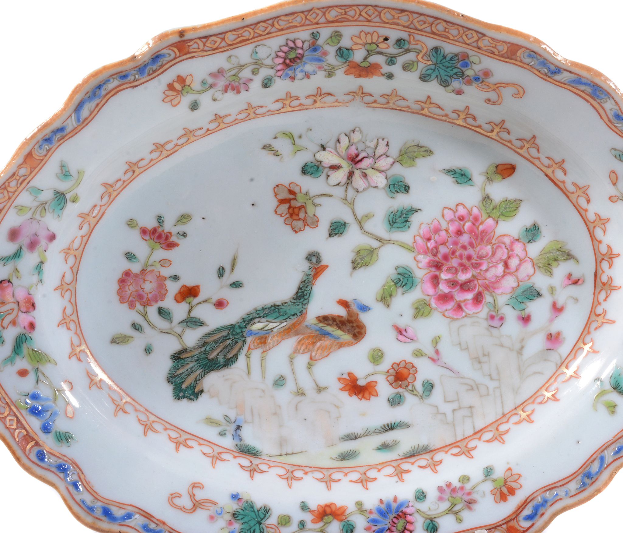 A pair of Chinese Famille Rose small dishes, Qianlong Period   A pair of Chinese Famille Rose - Image 2 of 3