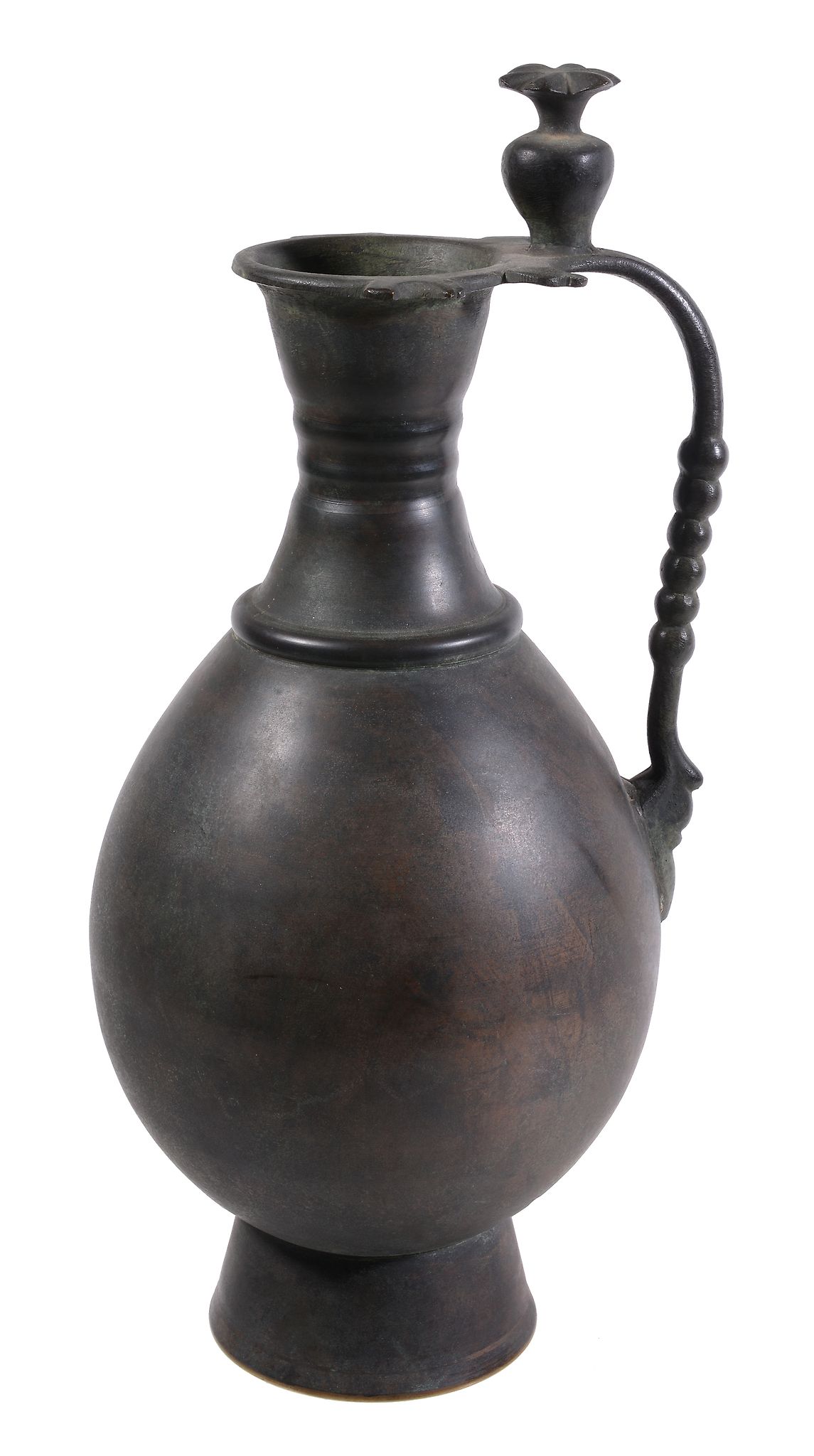 A Persian-type bronze ewer, of baluster form   A Persian-type bronze ewer,   of baluster form,