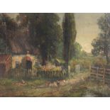 John Falconar Slater (1857-1937) - An idyllic country cottage  Oil on canvas Signed lower right 46 x