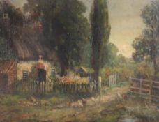 John Falconar Slater (1857-1937) - An idyllic country cottage  Oil on canvas Signed lower right 46 x