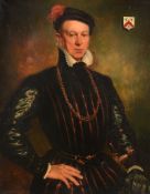 Manner of Anthonis Mor (1517-1576) - Portrait of a gentleman, half-length  Oil on canvas