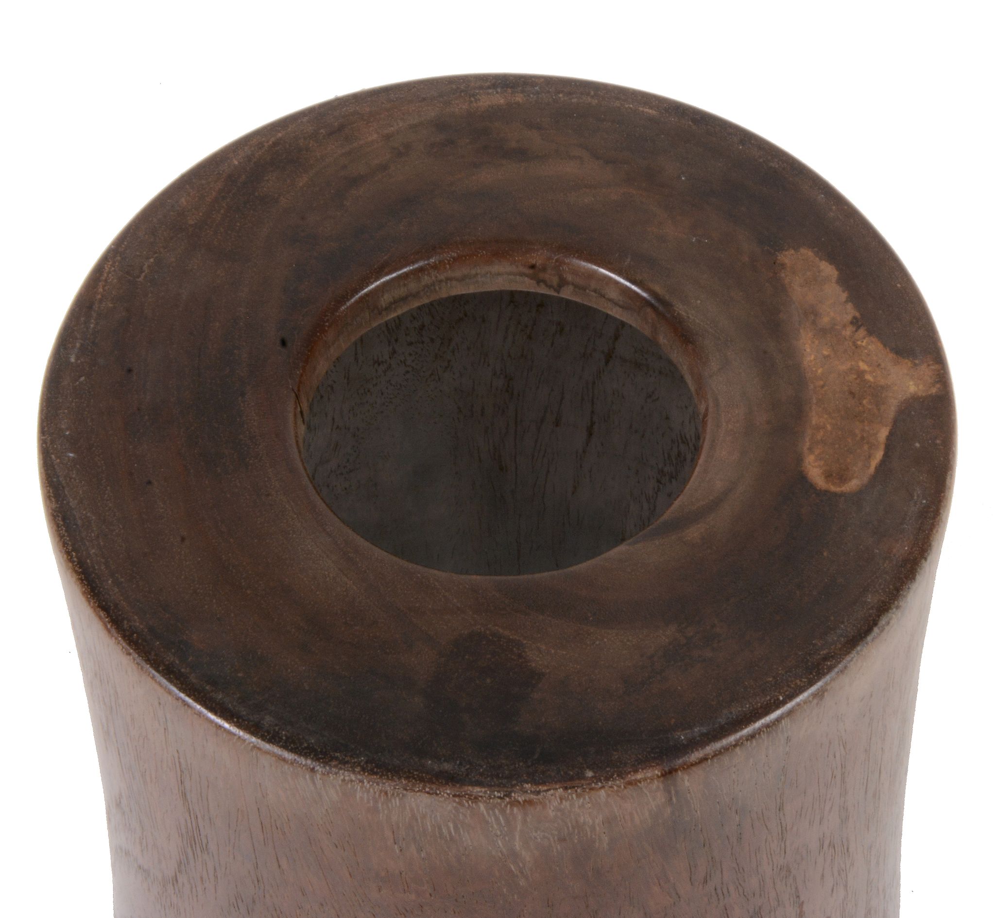A Chinese hardwood brush pot, Bitong, of cylindrical form with attractive...   A Chinese hardwood - Image 2 of 2
