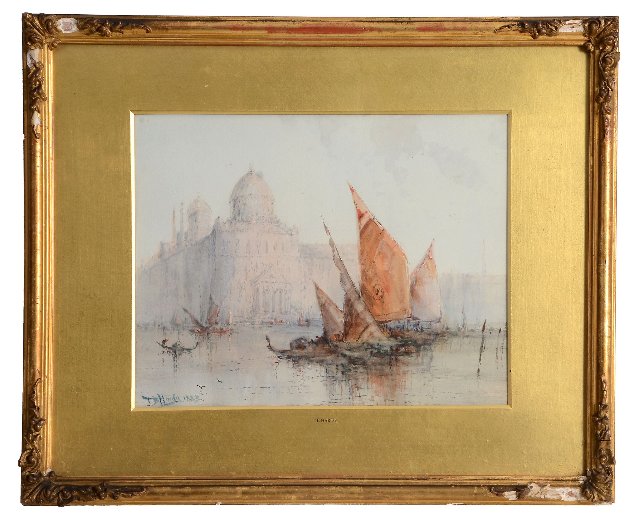 Thomas Bush Hardy (1842-1897) - On the water, Venice  Watercolour over graphite, heightened with - Image 2 of 3