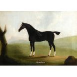 Daniel Clowes (1774-1829) - "Butcher" standing in an open landscape  Oil on canvas Signed   D.