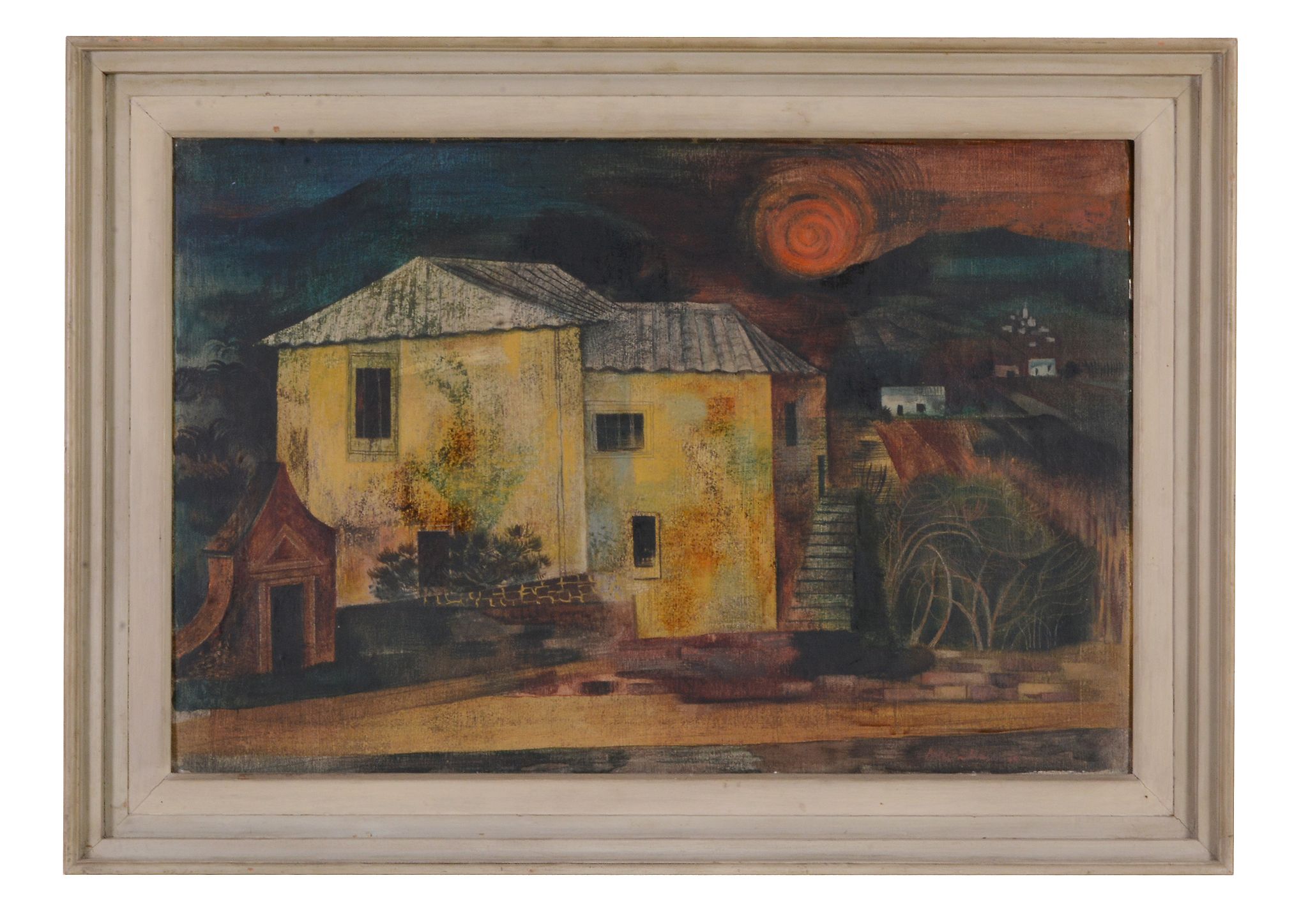 Bateson Mason (1910-1977) - The yellow house  Oil on board Signed and dated H lower right 41 x 61 - Image 2 of 3