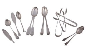A collection of various silver small flatware, various towns, makers and dates   A collection of