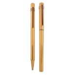 Cartier, a rolled gold fountain pen, no. 565736   Cartier, a rolled gold fountain pen,   no. 565736,