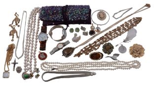 A collection of costume jewellery, to include   A collection of costume jewellery,   to include: