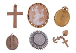 A small collection of antique jewellery, to include   A small collection of antique jewellery,