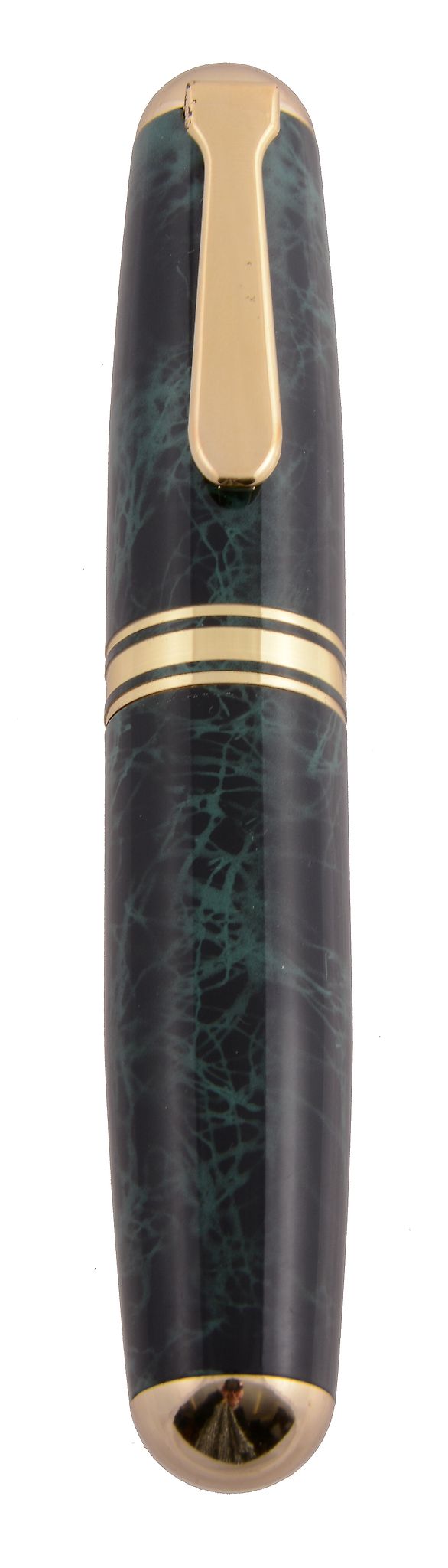 Ferrari Da Varese, a green marbled cigar fountain pen   Ferrari Da Varese, a green marbled cigar