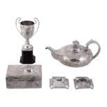 A collection of silver, comprising: a George IV compressed spherical tea pot...   A collection of