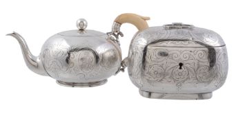 An Austro-Hungarian silver oblong sugar box, maker's mark EG , Vienna 1872-1922   An Austro-