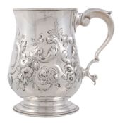 An early George III silver baluster mug, maker's mark I*M , London 1768   An early George III silver