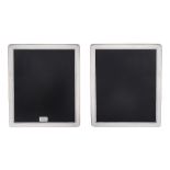 A pair of plain silver rectangular large photograph frames by Mappin  &  Webb   A pair of plain