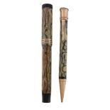 Parker, Duofold, Senior, a black and pearl fountain pen   Parker, Duofold, Senior, a black and pearl