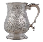 A Victorian silver baluster mug by Henry William Curry, London 1871   A Victorian silver baluster