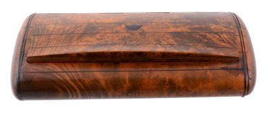 A Continental mixed hardwood pocket tobacco box, early 19th century   A Continental mixed hardwood