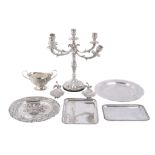 A collection of Foreign silver and silver coloured items, comprising   A collection of Foreign