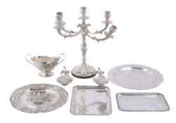 A collection of Foreign silver and silver coloured items, comprising   A collection of Foreign