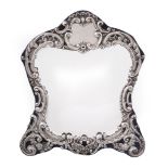 An Edwardian silver mounted small easel backed mirror by H   An Edwardian silver mounted small easel