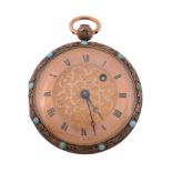 F. L. Archinard, a French gold open face pocket watch, circa 1820   F. L. Archinard, a French gold
