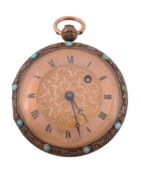 F. L. Archinard, a French gold open face pocket watch, circa 1820   F. L. Archinard, a French gold