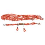 A late 19th century coral necklace, circa 1880   A late 19th century coral necklace,   circa 1880,