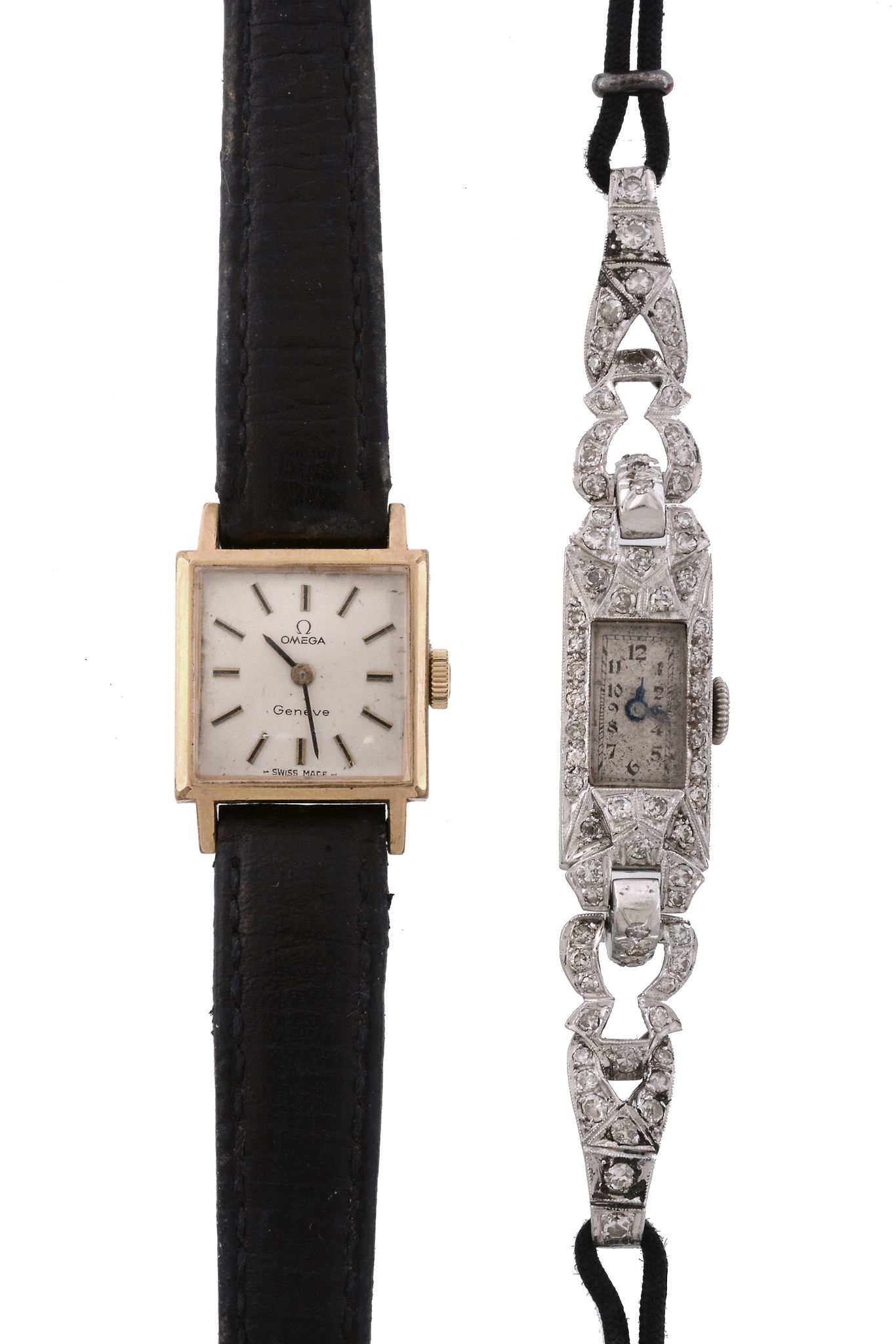 A lady's Art Deco diamond cocktail watch, circa 1930, manual wind movement   A lady's Art Deco