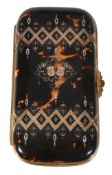 A tortoiseshell and gilt metal oblong spectacles case, circa 1890   A tortoiseshell and gilt metal