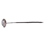 A George III silver toddy ladle by Thomas Morley, London 1787   A George III silver toddy ladle by