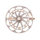 A Belle Epoque diamond and seed pearl brooch, circa 1905   A Belle Epoque diamond and seed pearl