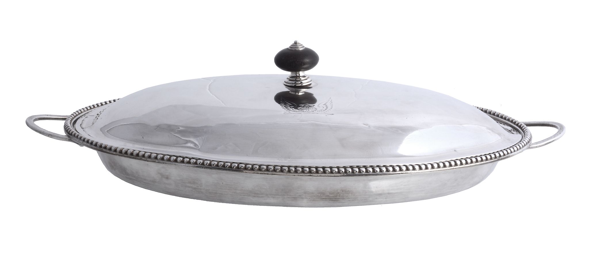 A George III silver oval entree dish and cover by Daniel Smith  &  Robert Sharp   A George III