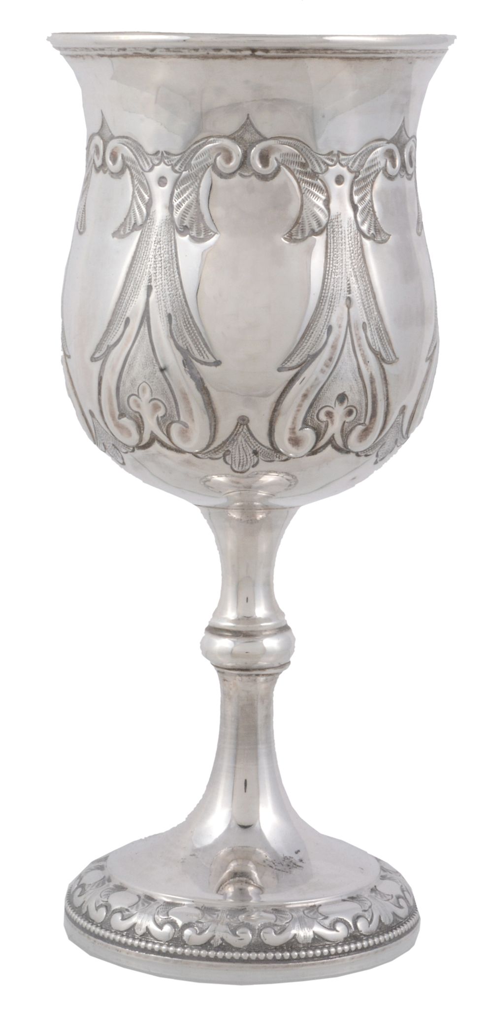 A Victorian silver goblet by Hilliard  &  Thomason, Birmingham 1872   A Victorian silver goblet by