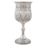 A Victorian silver goblet by Hilliard  &  Thomason, Birmingham 1872   A Victorian silver goblet by