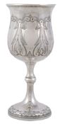 A Victorian silver goblet by Hilliard  &  Thomason, Birmingham 1872   A Victorian silver goblet by