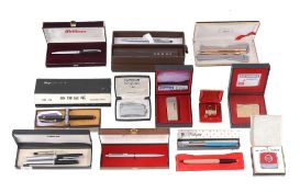 A collection of pens, to include: Cross, a rolled gold ballpoint pen and...   A collection of pens,