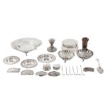 A collection of silver and silver mounted items, including   A collection of silver and silver