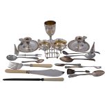 A small collection of silver and plated items   A small collection of silver and plated items,