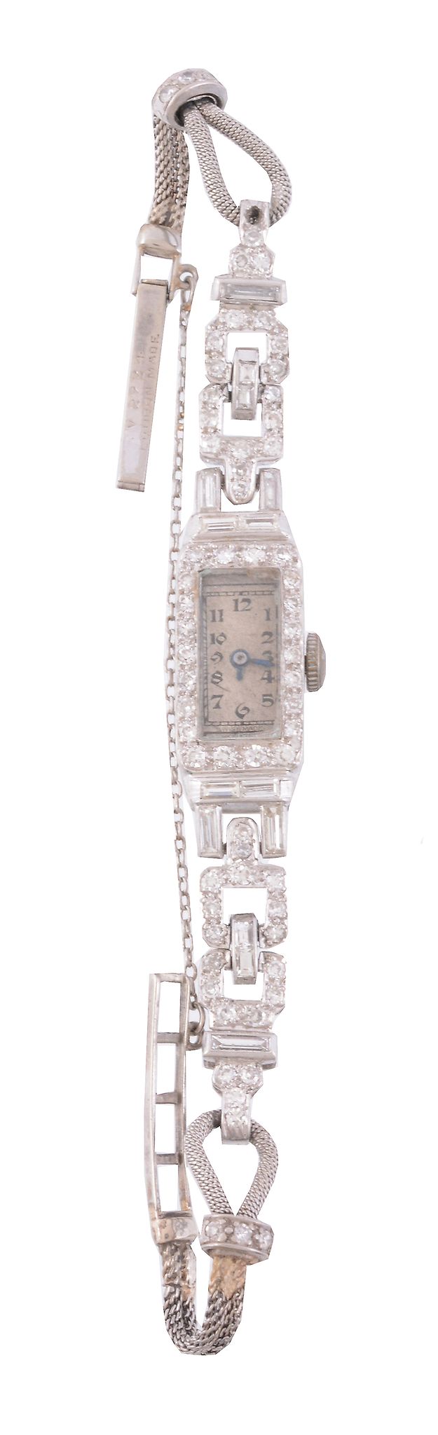 An Art deco diamond cocktail watch, circa 1935, Swiss manual wind movement   An Art deco diamond