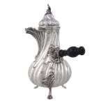 An Italian silver coloured coffee pot by Fabbrica Argenterie di Agostino...   An Italian silver