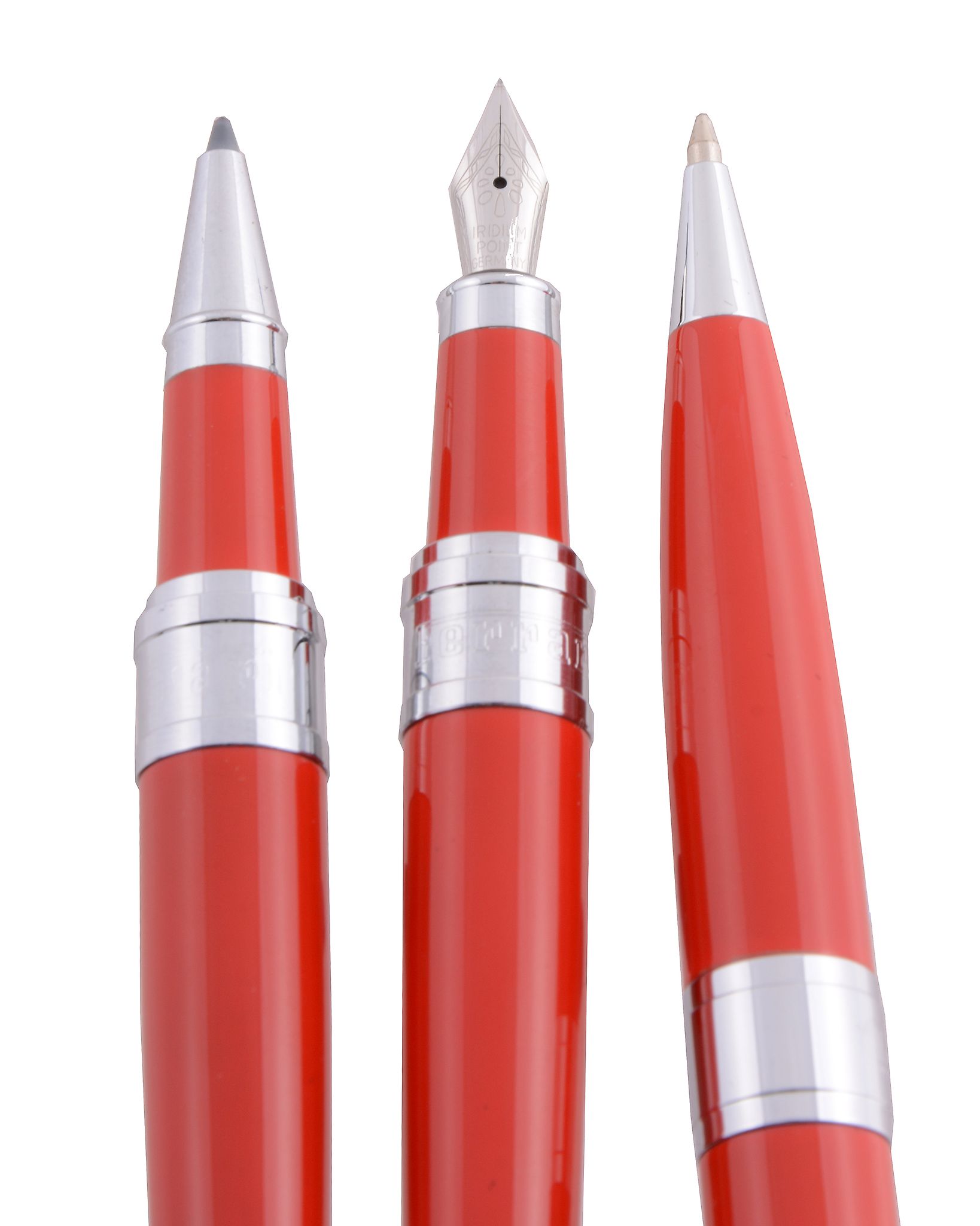Ferrari, three red pens, the fountain pen with a red cap and barrel   Ferrari, three red pens,   the - Image 2 of 2