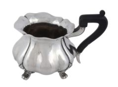An Italian silver large cream jug, Kingdom of Sardinia 1824-72   An Italian silver large cream jug,